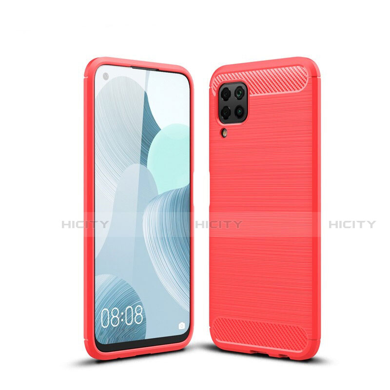 Funda Silicona Carcasa Goma Line para Huawei Nova 6 SE Rojo