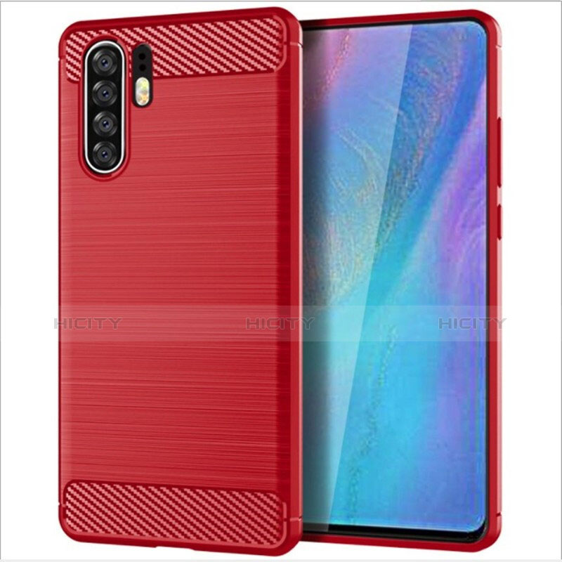 Funda Silicona Carcasa Goma Line para Huawei P30 Pro New Edition Rojo