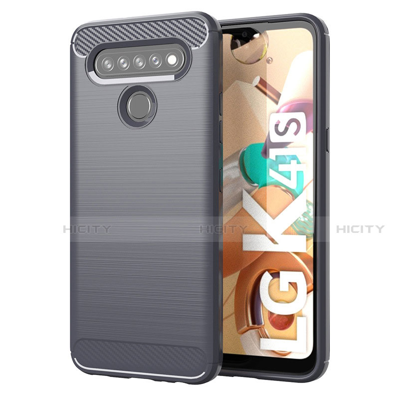 Funda Silicona Carcasa Goma Line para LG K41S Gris