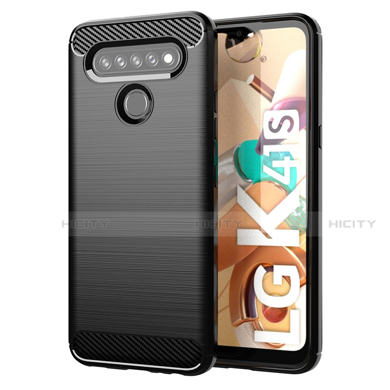 Funda Silicona Carcasa Goma Line para LG K41S Negro