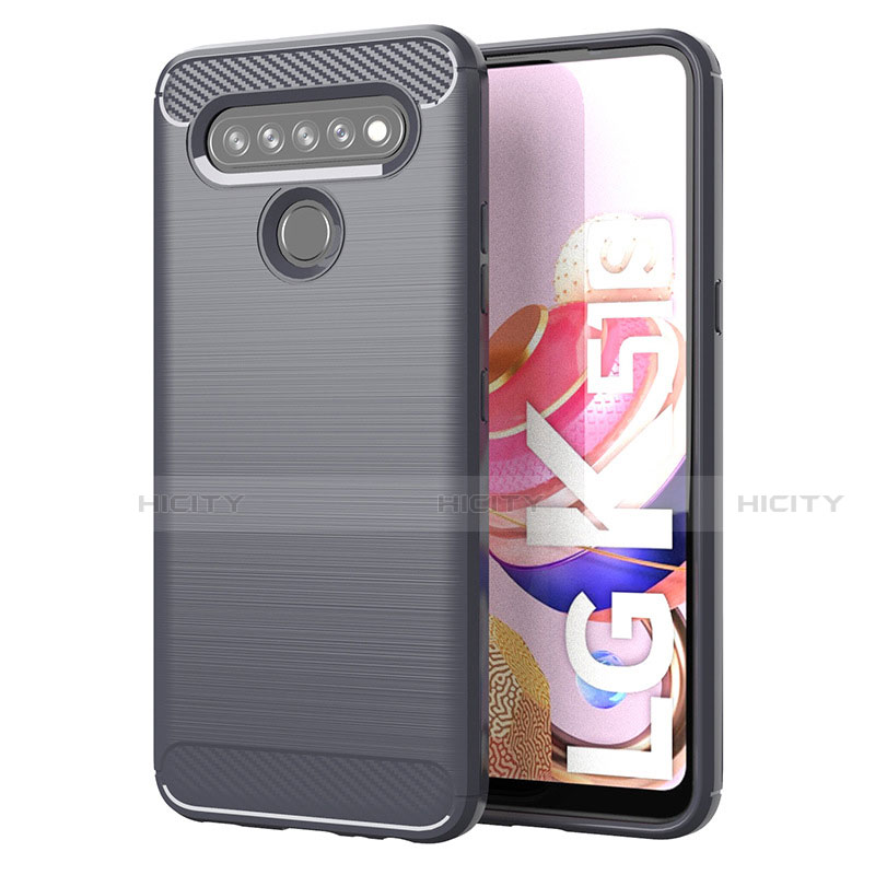 Funda Silicona Carcasa Goma Line para LG K51S Gris