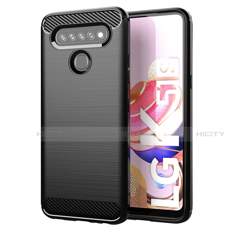 Funda Silicona Carcasa Goma Line para LG K51S Negro