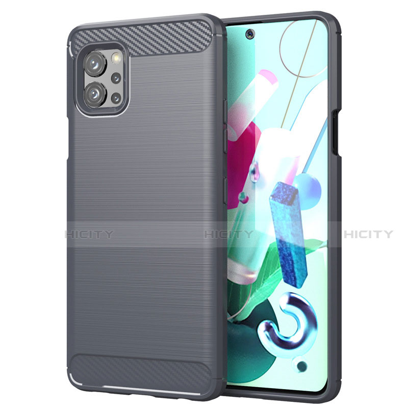 Funda Silicona Carcasa Goma Line para LG Q92 5G Gris