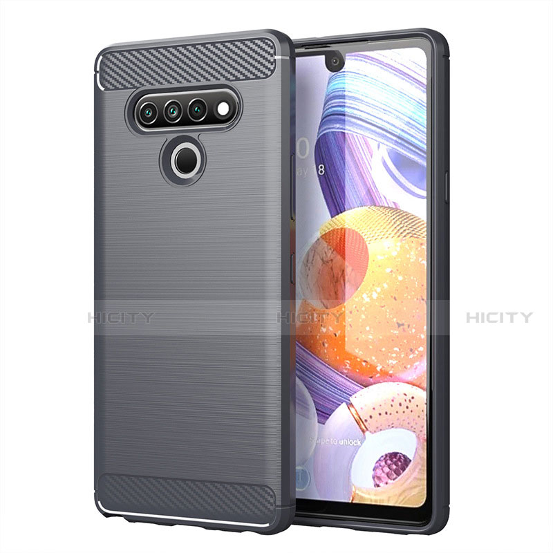 Funda Silicona Carcasa Goma Line para LG Stylo 6 Gris