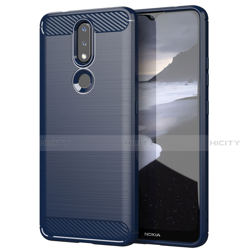 Funda Silicona Carcasa Goma Line para Nokia 2.4 Azul