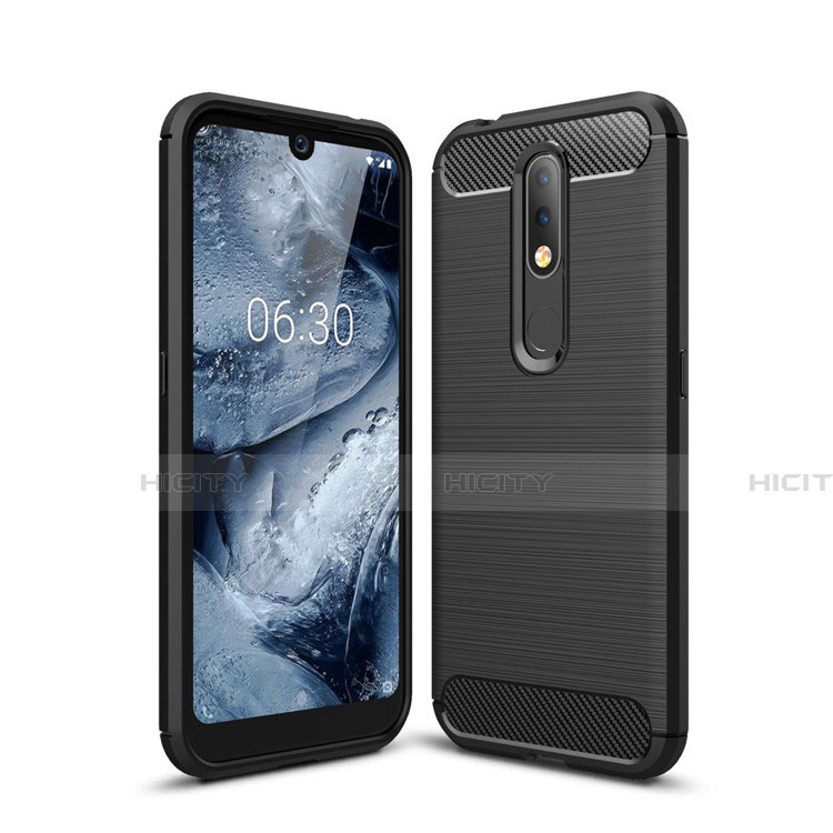 Funda Silicona Carcasa Goma Line para Nokia 4.2 Negro