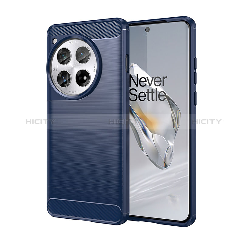 Funda Silicona Carcasa Goma Line para OnePlus 12 5G Azul