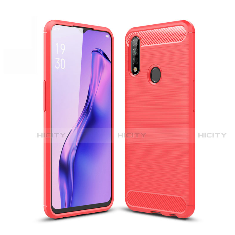 Funda Silicona Carcasa Goma Line para Oppo A31 Rojo