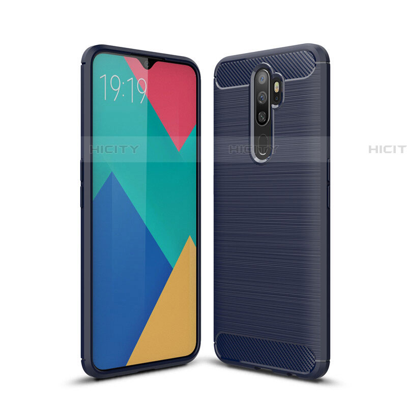 Funda Silicona Carcasa Goma Line para Oppo A9 (2020) Azul