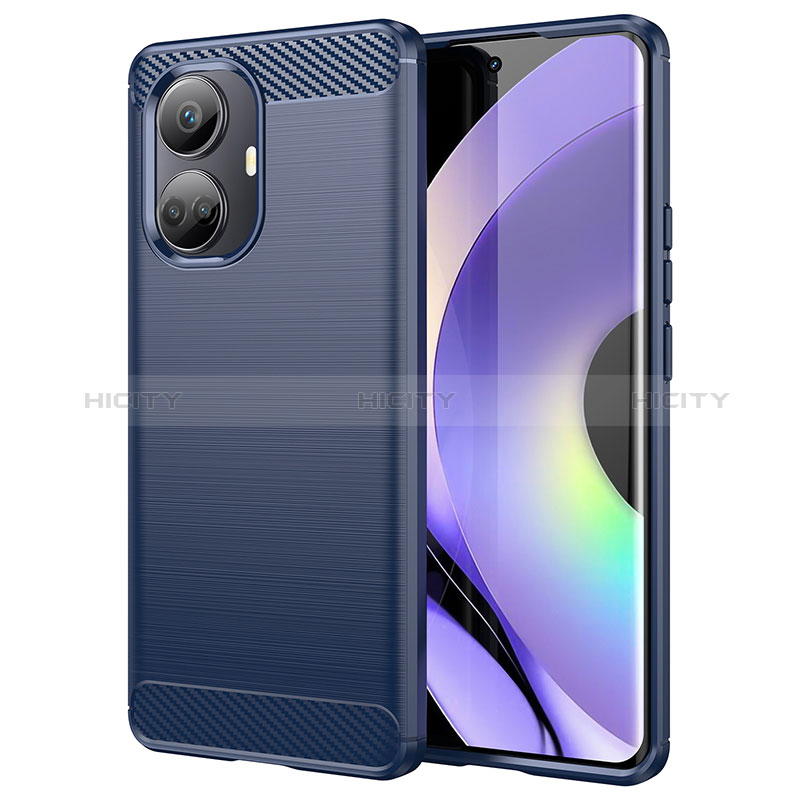 Funda Silicona Carcasa Goma Line para Realme 10 Pro+ Plus 5G Azul