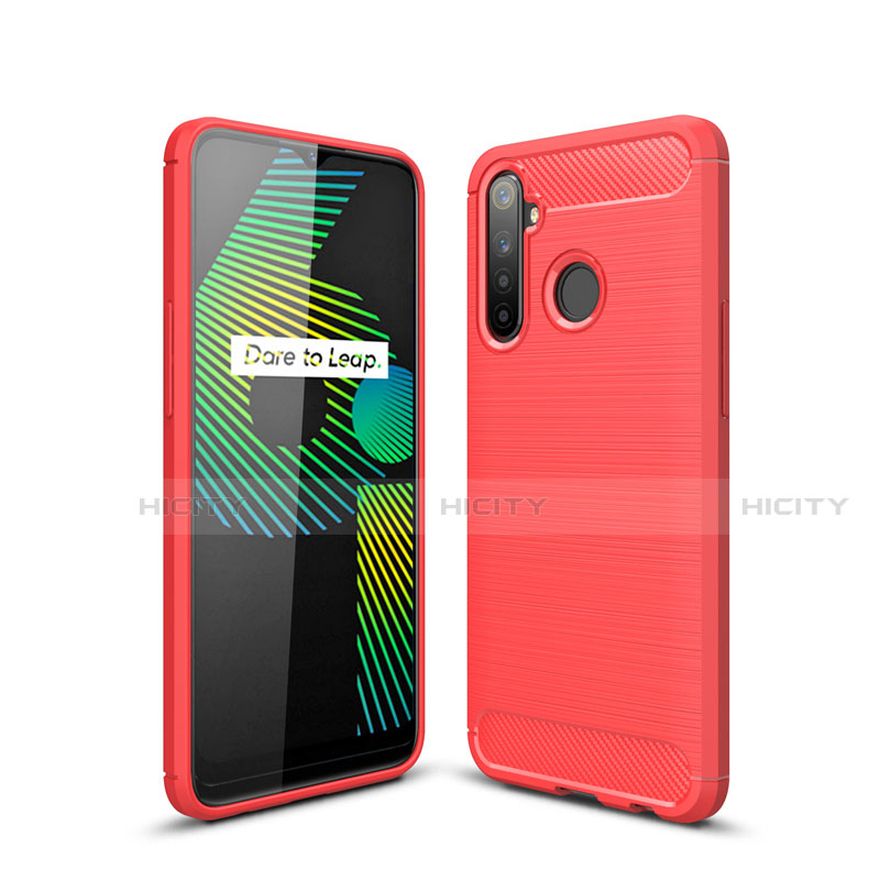 Funda Silicona Carcasa Goma Line para Realme 6i Rojo