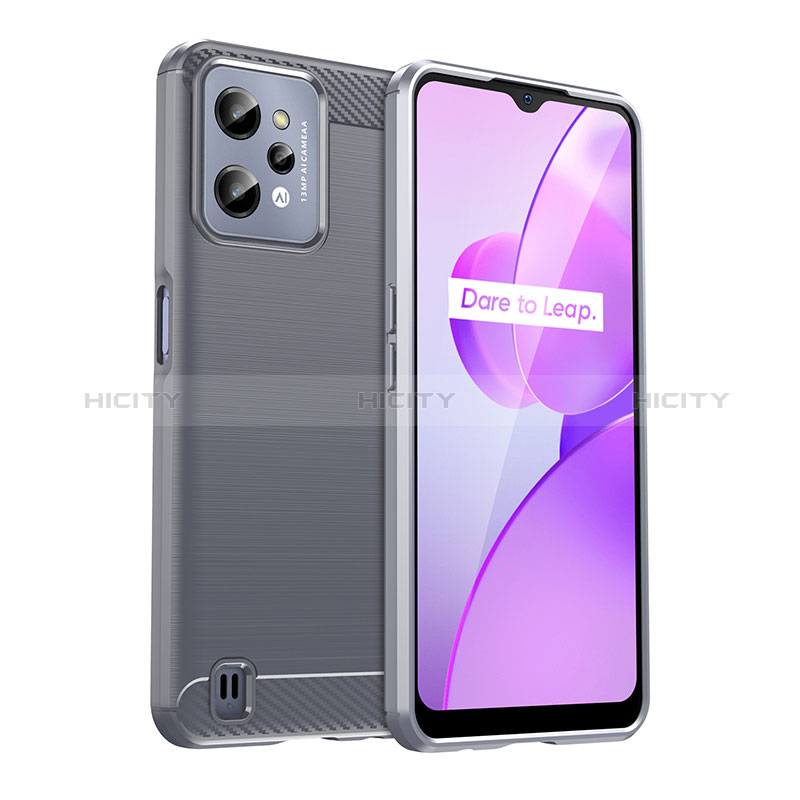 Funda Silicona Carcasa Goma Line para Realme C31 Gris