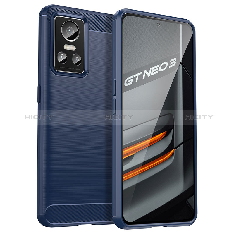 Funda Silicona Carcasa Goma Line para Realme GT Neo3 5G Azul