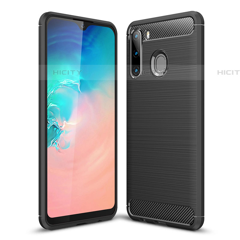 Funda Silicona Carcasa Goma Line para Samsung Galaxy A21 European Negro