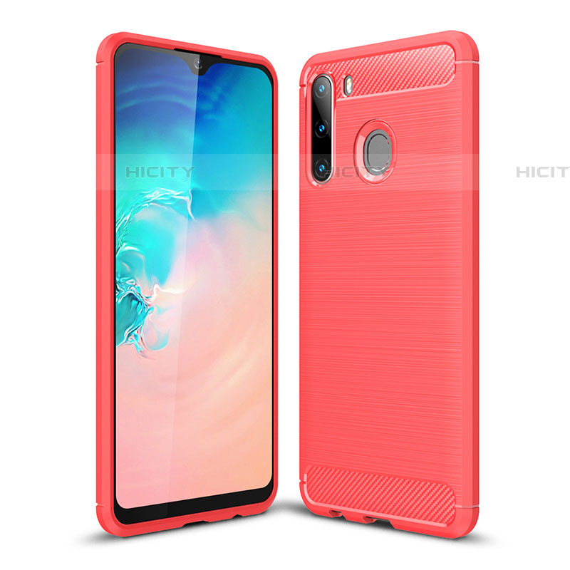 Funda Silicona Carcasa Goma Line para Samsung Galaxy A21 European Rojo