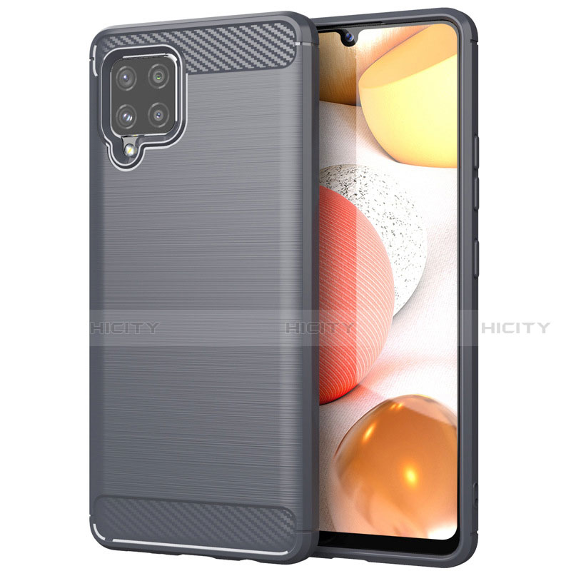 Funda Silicona Carcasa Goma Line para Samsung Galaxy A42 5G Gris