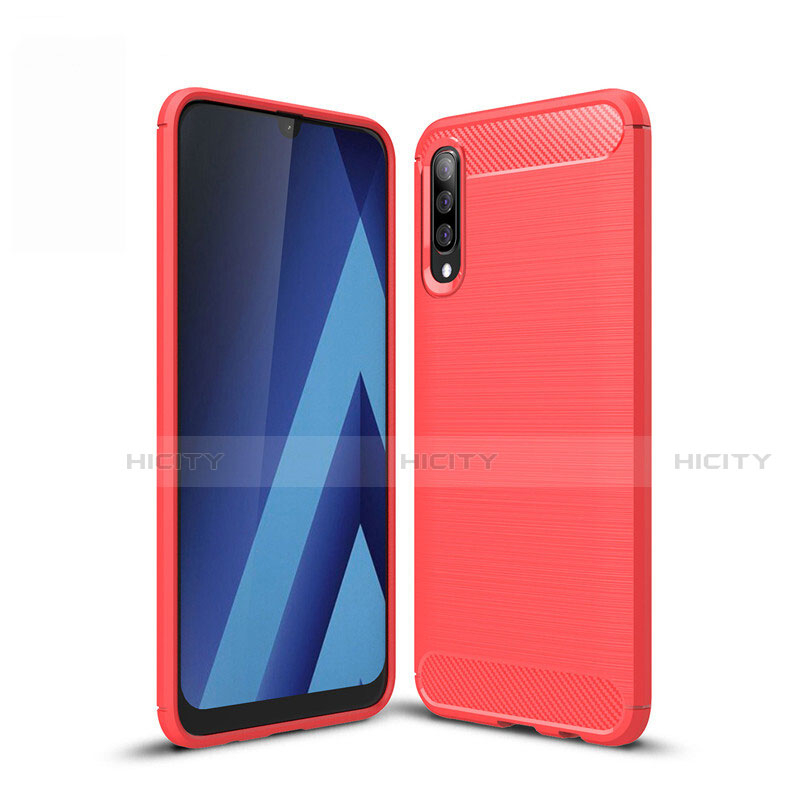 Funda Silicona Carcasa Goma Line para Samsung Galaxy A50 Rojo