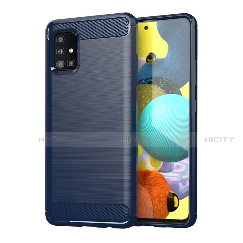 Funda Silicona Carcasa Goma Line para Samsung Galaxy A51 4G Azul