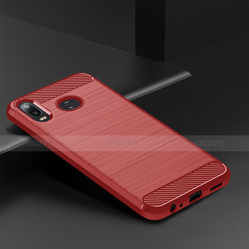 Funda Silicona Carcasa Goma Line para Samsung Galaxy A6s Rojo