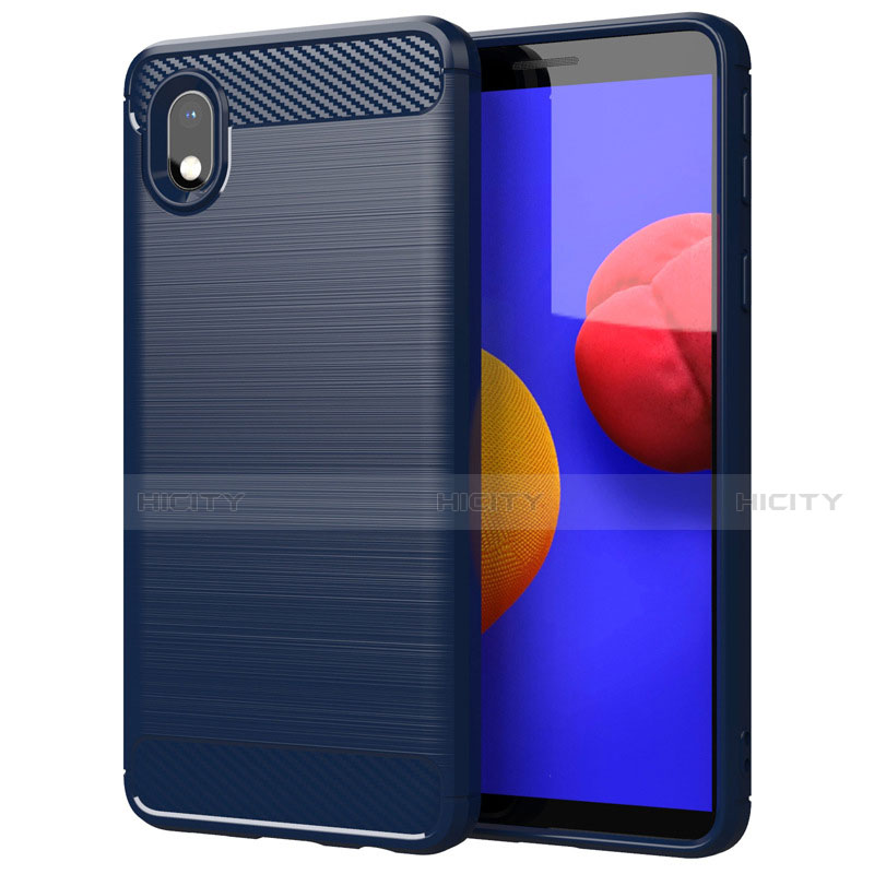 Funda Silicona Carcasa Goma Line para Samsung Galaxy M01 Core Azul