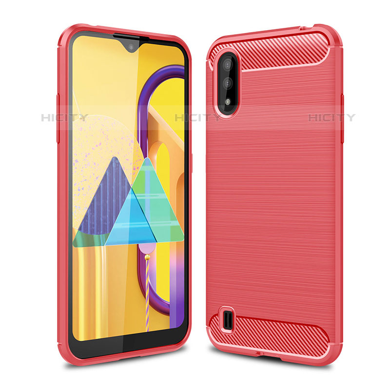 Funda Silicona Carcasa Goma Line para Samsung Galaxy M01 Rojo