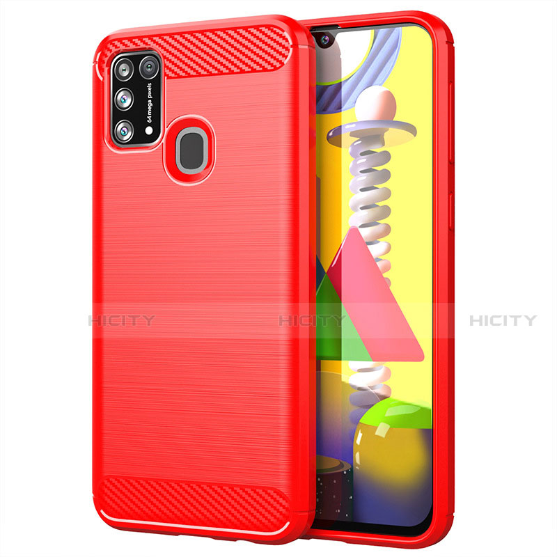 Funda Silicona Carcasa Goma Line para Samsung Galaxy M31 Prime Edition Rojo