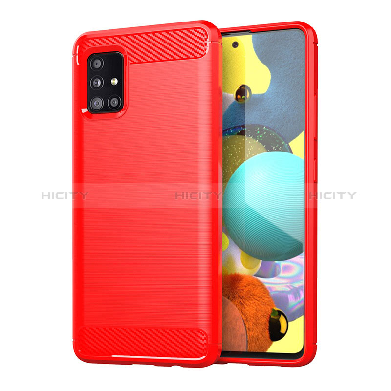 Funda Silicona Carcasa Goma Line para Samsung Galaxy M40S Rojo