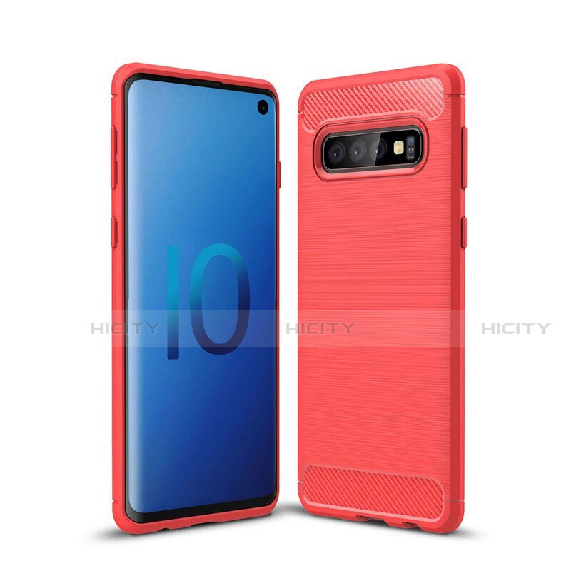 Funda Silicona Carcasa Goma Line para Samsung Galaxy S10 5G Rojo