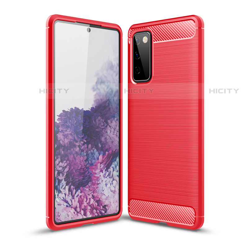 Funda Silicona Carcasa Goma Line para Samsung Galaxy S20 FE 4G Rojo