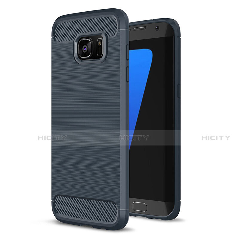 Funda Silicona Carcasa Goma Line para Samsung Galaxy S7 Edge G935F Azul