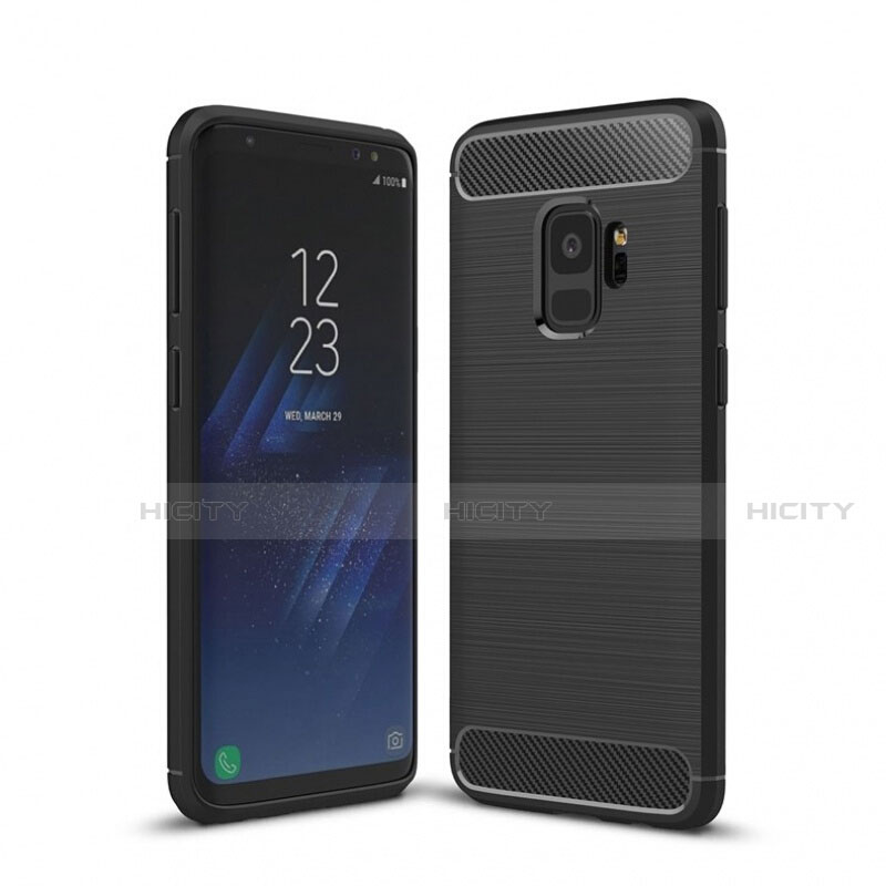 Funda Silicona Carcasa Goma Line para Samsung Galaxy S9 Negro