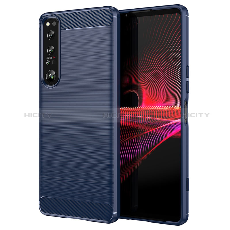 Funda Silicona Carcasa Goma Line para Sony Xperia 1 IV Azul