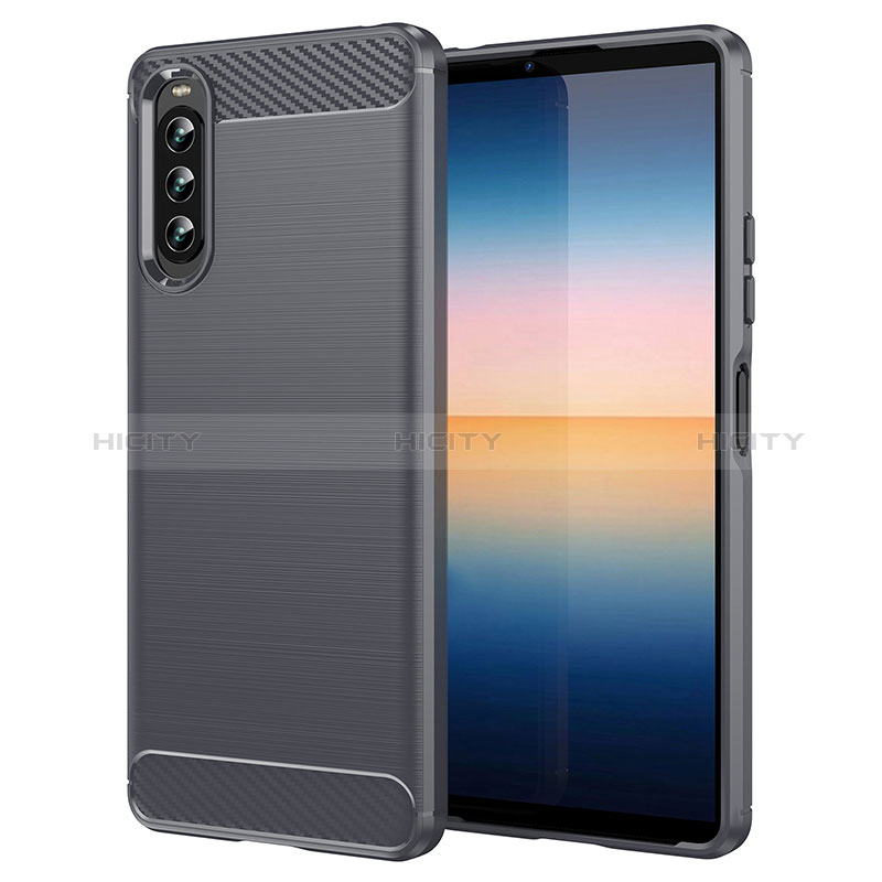 Funda Silicona Carcasa Goma Line para Sony Xperia 10 IV SO-52C Gris