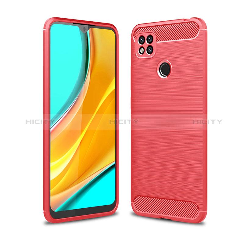 Funda Silicona Carcasa Goma Line para Xiaomi POCO C3 Rojo