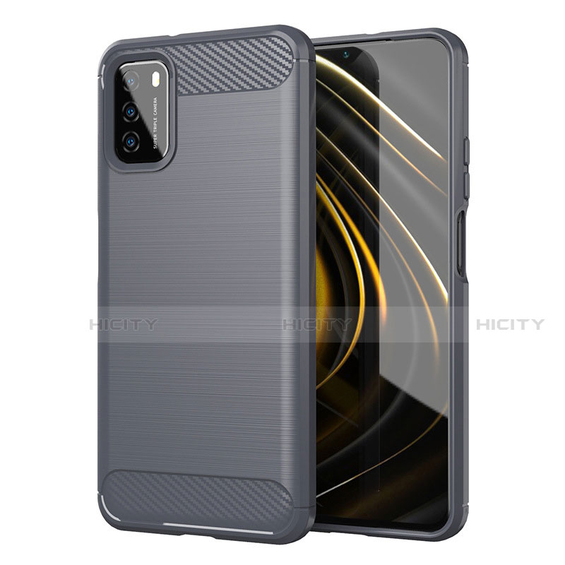 Funda Silicona Carcasa Goma Line para Xiaomi Poco M3 Gris