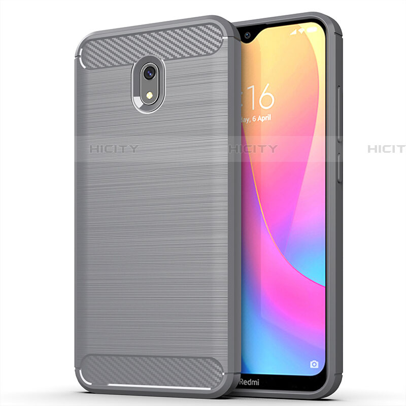 Funda Silicona Carcasa Goma Line para Xiaomi Redmi 8A Gris