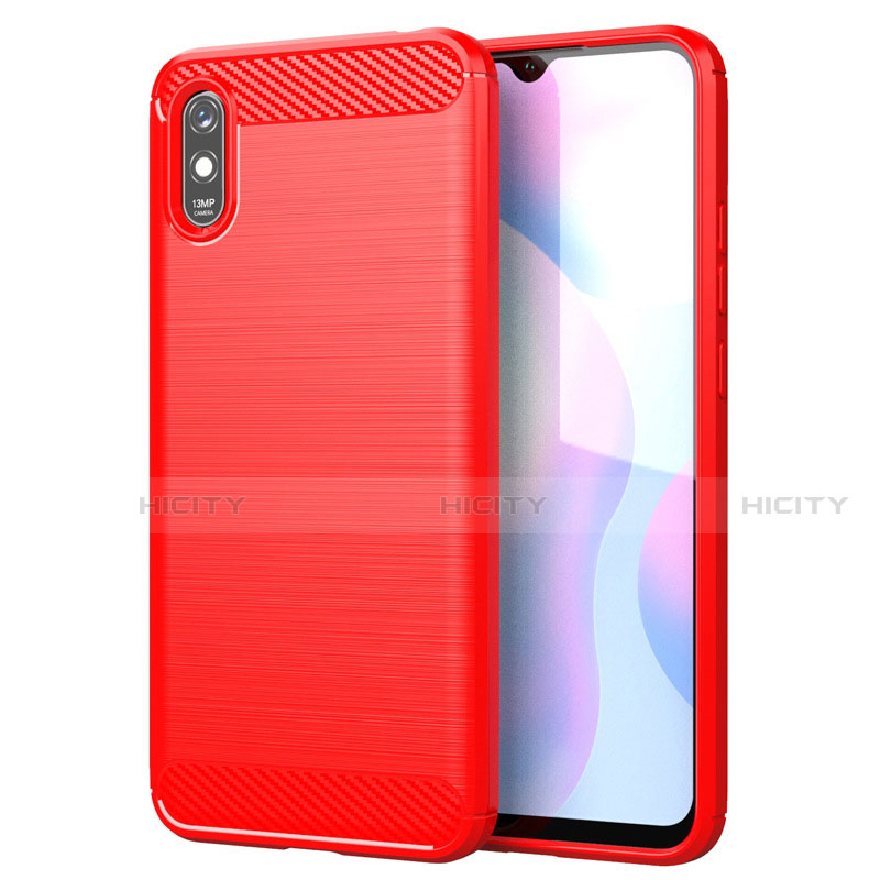 Funda Silicona Carcasa Goma Line para Xiaomi Redmi 9i Rojo