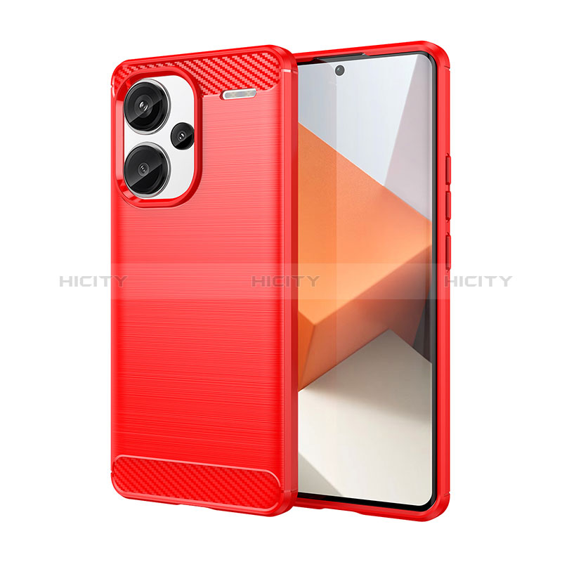 Funda Silicona Carcasa Goma Line para Xiaomi Redmi Note 13 Pro+ Plus 5G Rojo
