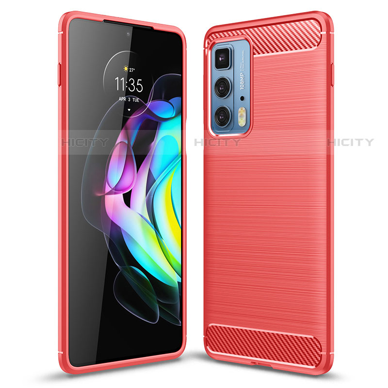 Funda Silicona Carcasa Goma Line S01 para Motorola Moto Edge S Pro 5G Rojo