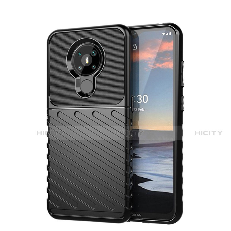 Funda Silicona Carcasa Goma Line S01 para Nokia 5.3 Negro