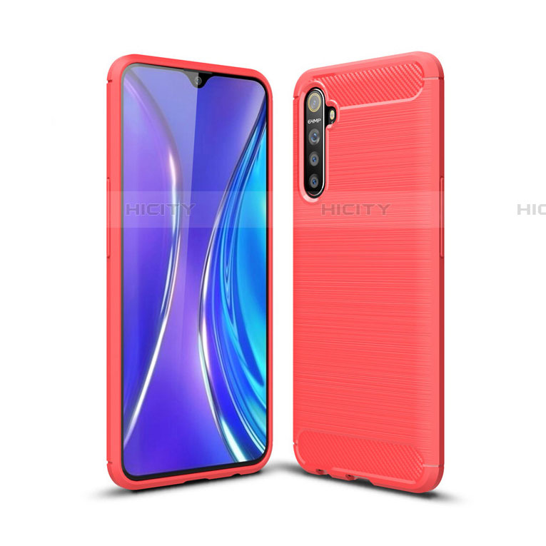 Funda Silicona Carcasa Goma Line S01 para Realme X2 Rojo