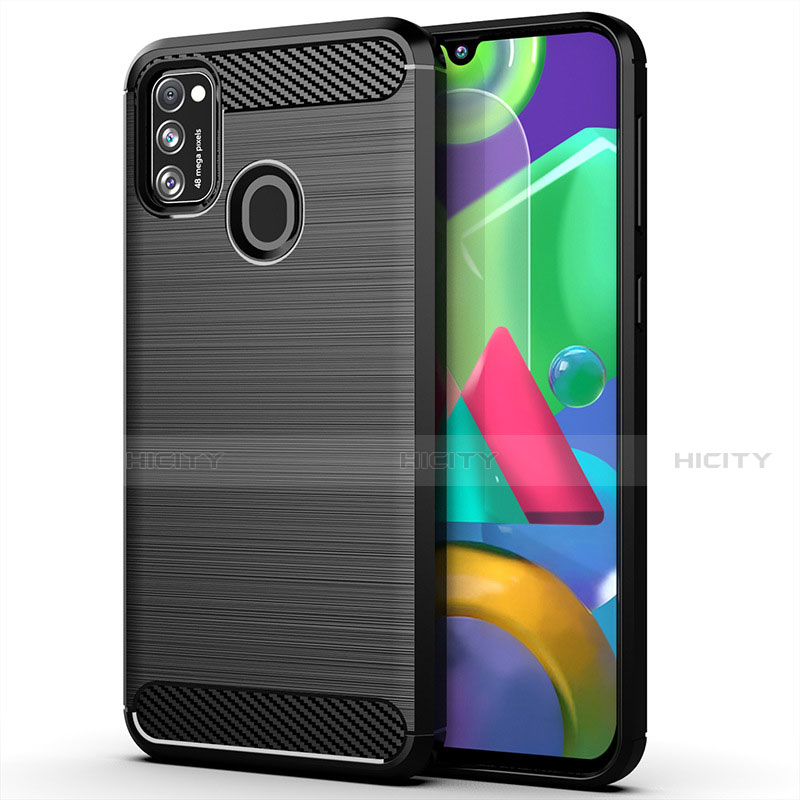 Funda Silicona Carcasa Goma Line S01 para Samsung Galaxy M30s Negro