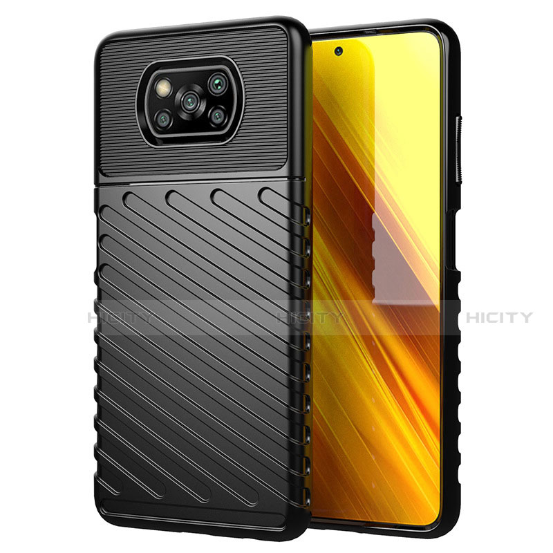 Funda Silicona Carcasa Goma Line S01 para Xiaomi Poco X3 Pro Negro