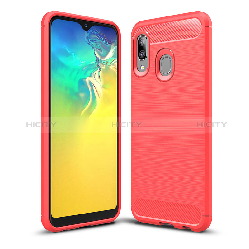 Funda Silicona Carcasa Goma Line WL1 para Samsung Galaxy A20e Rojo