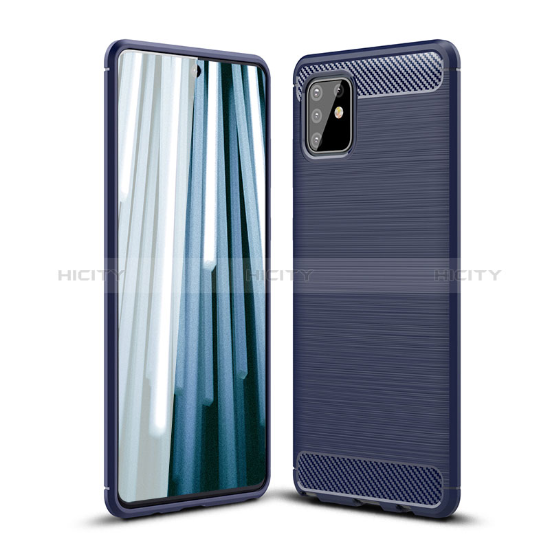 Funda Silicona Carcasa Goma Line WL1 para Samsung Galaxy A81 Azul