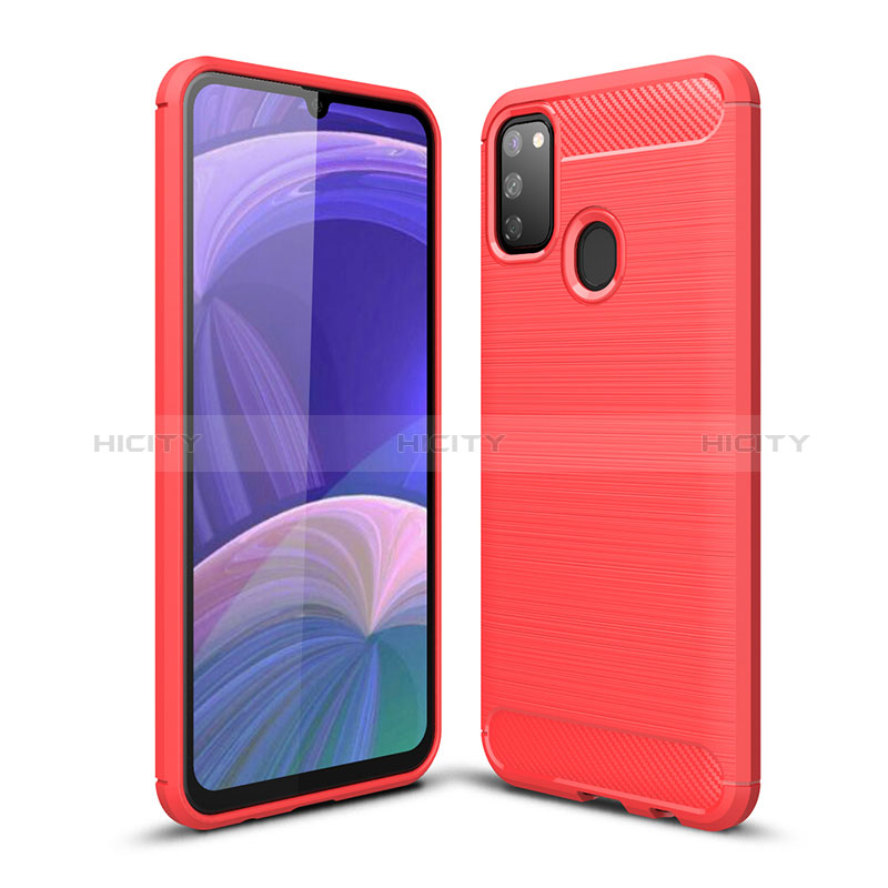 Funda Silicona Carcasa Goma Line WL1 para Samsung Galaxy M30s Rojo