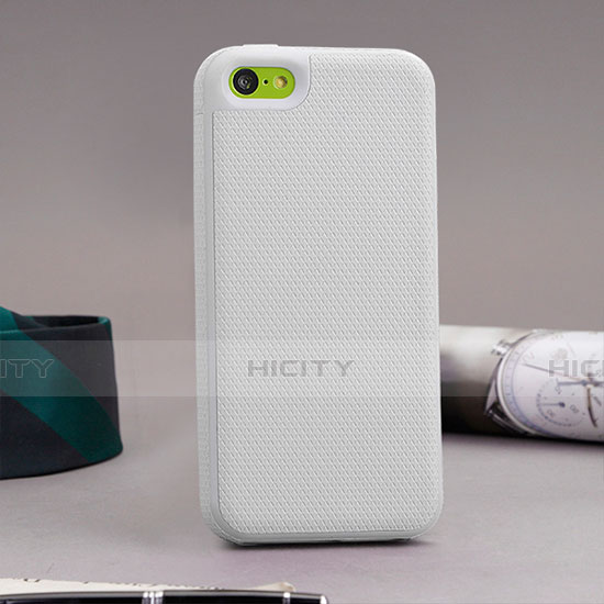 Funda Silicona Carcasa Goma para Apple iPhone 5C Blanco