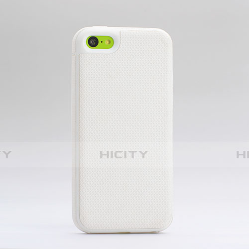 Funda Silicona Carcasa Goma para Apple iPhone 5C Blanco