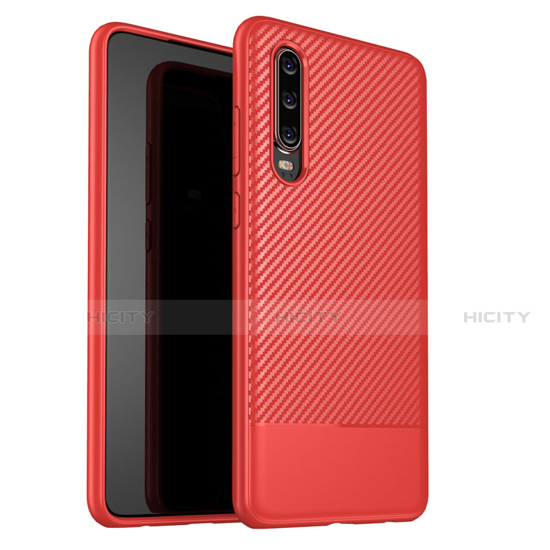 Funda Silicona Carcasa Goma Twill G02 para Huawei P30 Rojo