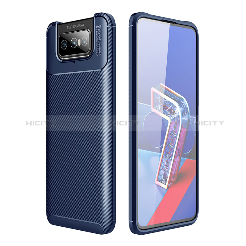 Funda Silicona Carcasa Goma Twill para Asus Zenfone 7 Pro ZS671KS Azul